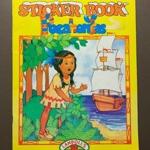 Vintage 1994 Pocahontas Sticker Book with Historical Story Landoll’s Unused